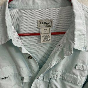 L.L. Bean men's long sleeve UV outdoor sport fishing shirt. NWOT.